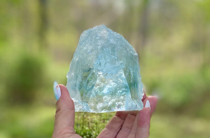 Etched Aquamarine Collector Crystal | Naturally Terminated Aquamarine | Rainbow Inclusions | Blue Banded | Museum Grade | 767g (3835 Carats)