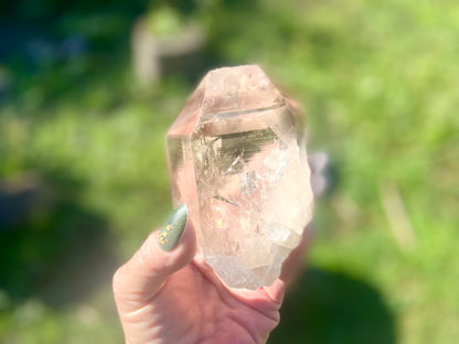 Smokey Citrine Pleiadian Starbrary | Lemurian Seed Quartz Point | Smoky Citrine | Manifestation & Inner Child Crystal | Brazil – 358g