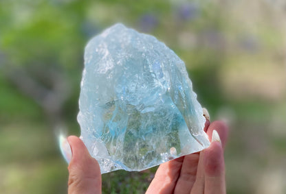Etched Aquamarine Collector Crystal | Naturally Terminated Aquamarine | Rainbow Inclusions | Blue Banded | Museum Grade | 767g (3835 Carats)