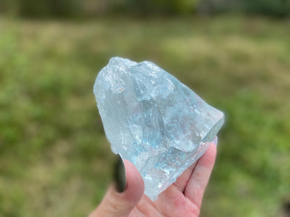 Etched Aquamarine Collector Crystal | Naturally Terminated Aquamarine | Rainbow Inclusions | Blue Banded | Museum Grade | 767g (3835 Carats)