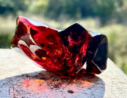 Rare Red Fire Baltic Amber: Ancient Inclusions, Collector's Gem