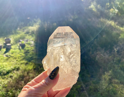 Natural Citrine Lemurian Cathedral Point with Inclusions | Timekeeper | 315g | Brazil