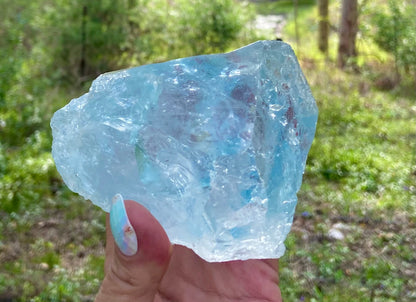 Etched Aquamarine Collector Crystal | Naturally Terminated Aquamarine | Rainbow Inclusions | Blue Banded | Museum Grade | 767g (3835 Carats)