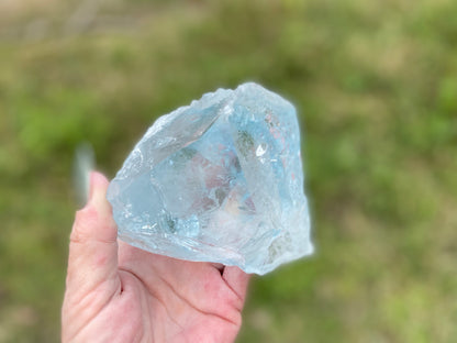 Etched Aquamarine Collector Crystal | Naturally Terminated Aquamarine | Rainbow Inclusions | Blue Banded | Museum Grade | 767g (3835 Carats)