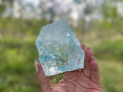 Etched Aquamarine Collector Crystal | Naturally Terminated Aquamarine | Rainbow Inclusions | Blue Banded | Museum Grade | 767g (3835 Carats)