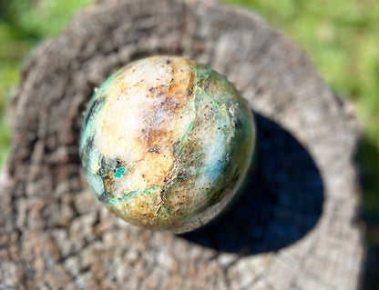 Chrysocolla and Malachite Sphere