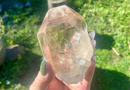 Smokey Citrine Pleiadian Starbrary | Lemurian Seed Quartz Point | Smoky Citrine | Manifestation & Inner Child Crystal | Brazil – 358g