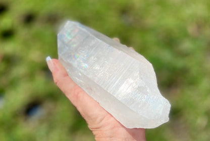 Elite Polished Pleiadian Starbrary Quartz Crystal | Touch of Tangerine | Ancient Wisdom | Record Keepers |Phantasmagoric Rainbows | 1.4 kg
