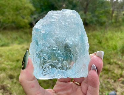 Etched Aquamarine Collector Crystal | Naturally Terminated Aquamarine | Rainbow Inclusions | Blue Banded | Museum Grade | 767g (3835 Carats)