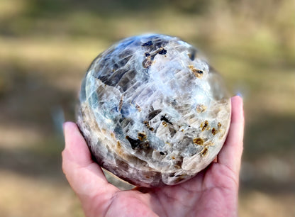 Unicorn Sphere with Lepidolite & Pink Tourmaline Madagascar 1417 g