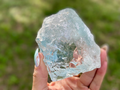 Etched Aquamarine Collector Crystal | Naturally Terminated Aquamarine | Rainbow Inclusions | Blue Banded | Museum Grade | 767g (3835 Carats)