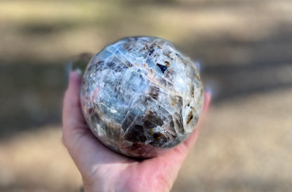 Unicorn Sphere with Lepidolite & Pink Tourmaline Madagascar 1417 g
