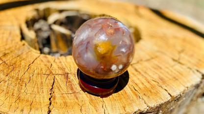 Flower Agate Sphere