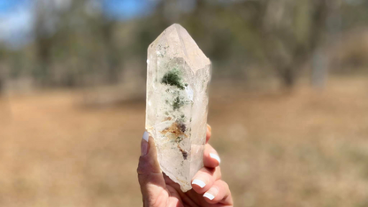 Epidote Lemurian Seed Record Keeper Quartz Natural Point Time Keeper