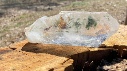 Epidote Lemurian Seed Record Keeper Quartz Natural Point Time Keeper