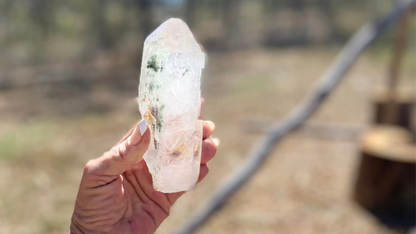 Epidote Lemurian Seed Record Keeper Quartz Natural Point Time Keeper