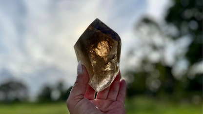 Smokey Citrine Freeform with Rainbow Veils