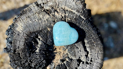 Blue Aragonite Heart