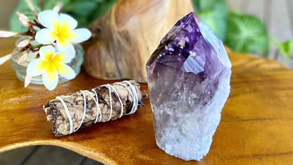 Dragon Tooth Amethyst Quartz with Smoky Quartz Phantom Standing Natural Point