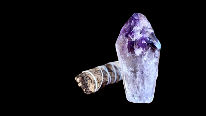 Dragon Tooth Amethyst Quartz with Smoky Quartz Phantom Standing Natural Point