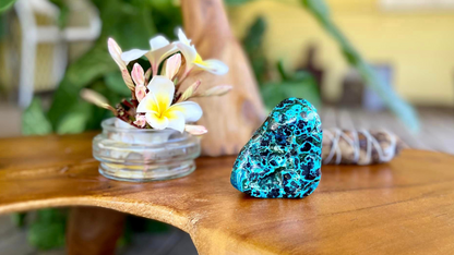 Chrysocolla and Malachite Polished Free From