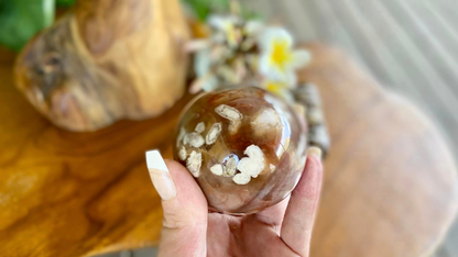 Flower Agate Sphere