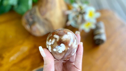 Flower Agate Sphere