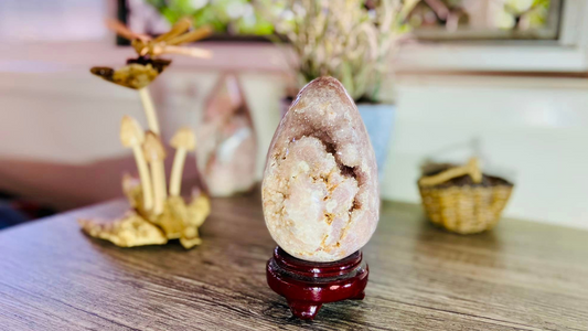 Pink Amethyst Druzy Egg