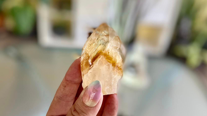 Citrine Cut Base Polished Point Generator