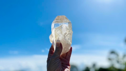 Natural Citrine Lemurian Cathedral Point with Inclusions | Timekeeper | 315g | Brazil