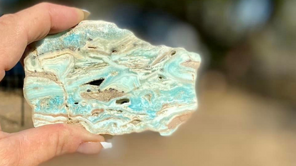 Blue Caribbean Calcite Slab