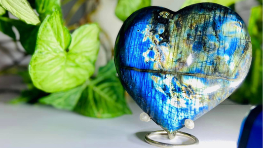 Labradorite Heart