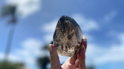 Smokey Citrine Freeform with Rainbow Veils