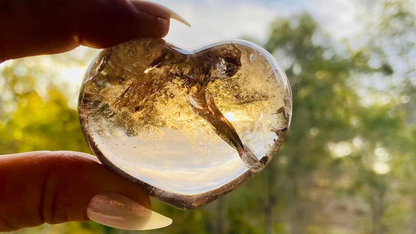 Smokey Quartz Puffy Heart