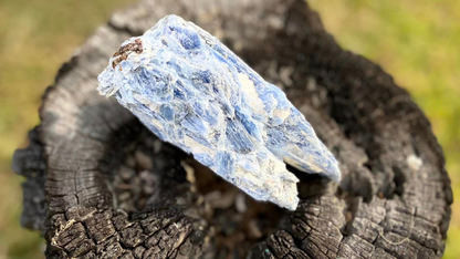 Blue Kyanite Blade Cluster with Black Tourmaline and a touch of Quartz