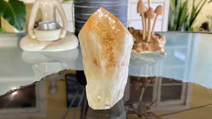 Citrine Cut Base Polished Point Generator