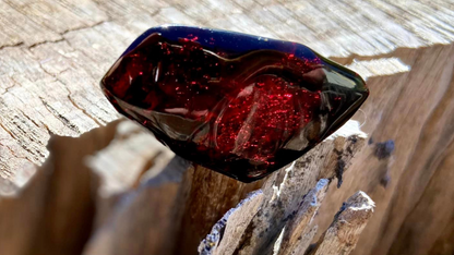 Baltic Red Fire Amber with Bugs