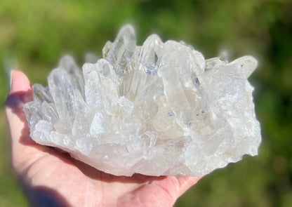 Lemurian Seed Quartz Cluster With A Smudge Of Golden Healer AAA+++