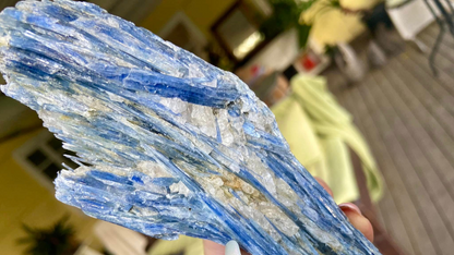 Blue Kyanite Blade Cluster with Quartz and Mica