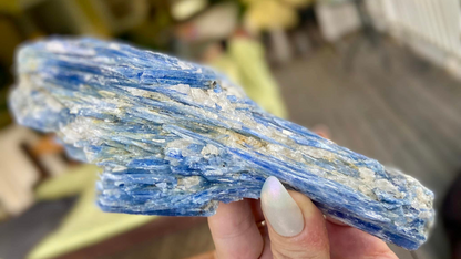 Blue Kyanite Blade Cluster with Quartz and Mica