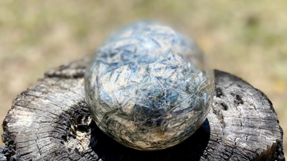 Sparkly Blue Kyanite, Quartz and Mica Sphere