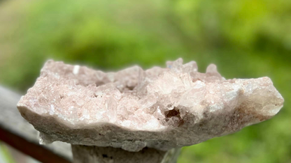 Sacred Rose Pink Lithium Lemurian Colombian Quartz Cluster AAA+++
