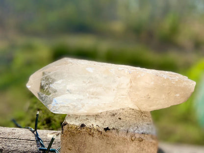 IsIs Pleiadian Starbrary Double Terminated Elite Lemurian Seed Quartz With A Touch Of Tangerine Quartz 759 Grams