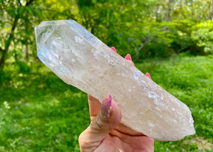 IsIs Pleiadian Starbrary Double Terminated Elite Lemurian Seed Quartz With A Touch Of Tangerine Quartz 759 Grams