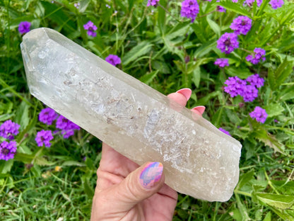 IsIs Pleiadian Starbrary Double Terminated Elite Lemurian Seed Quartz With A Touch Of Tangerine Quartz 759 Grams