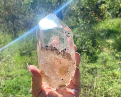 Lodolite Lemurian Inclusion Quartz Double Terminated
