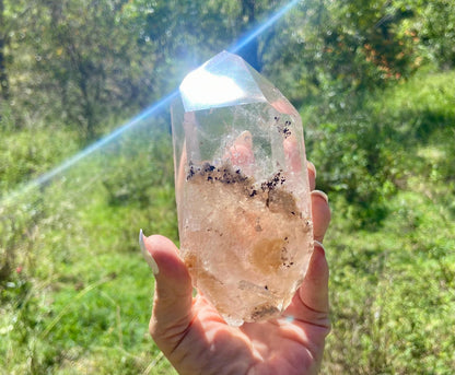 Lodolite Lemurian Inclusion Quartz Double Terminated