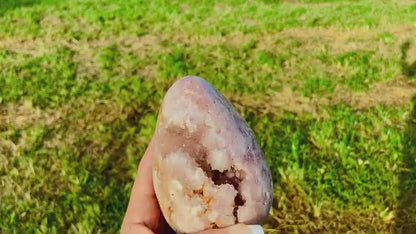 Pink Amethyst Druzy Egg