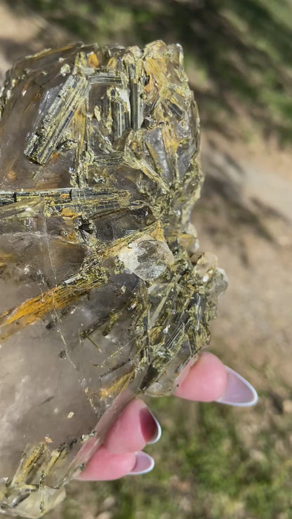 Epidote Lemurian Seed Cluster Double Terminated Cathedral Record Keeper Energetic Library