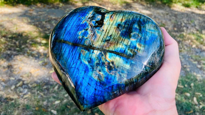Labradorite Heart